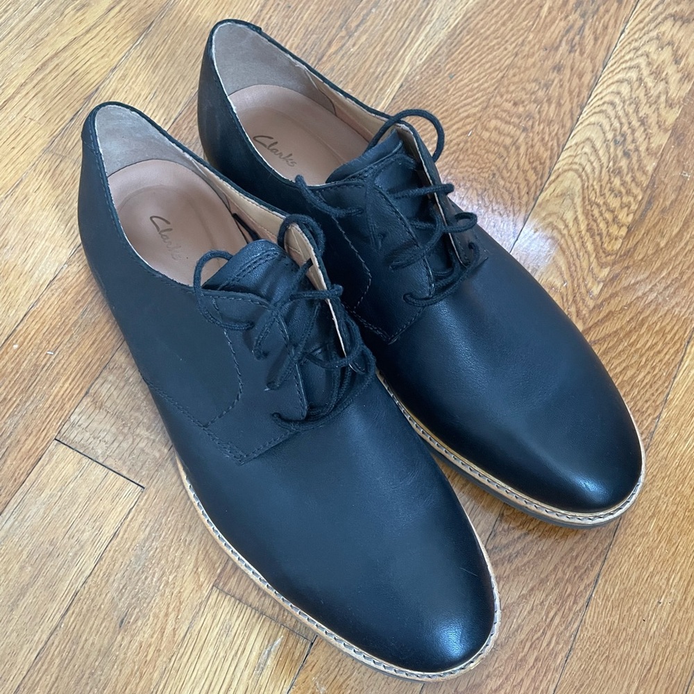 Black Clark’s Dress Shoes — Never Worn 11.5